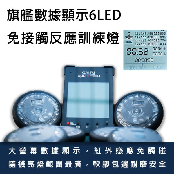 《台灣現貨》Dadi speed 6.0，旗艦顯示幕版6LED反應訓練燈，紅外感應免觸碰。
