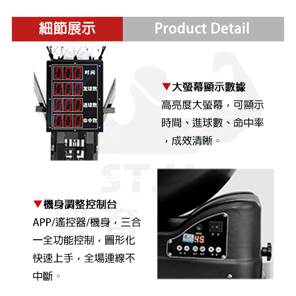 斯波阿斯SIboasi K2100A 藍球發球機 特色介紹 Siboasi K2100A Basketball Shooting Equipment Detail